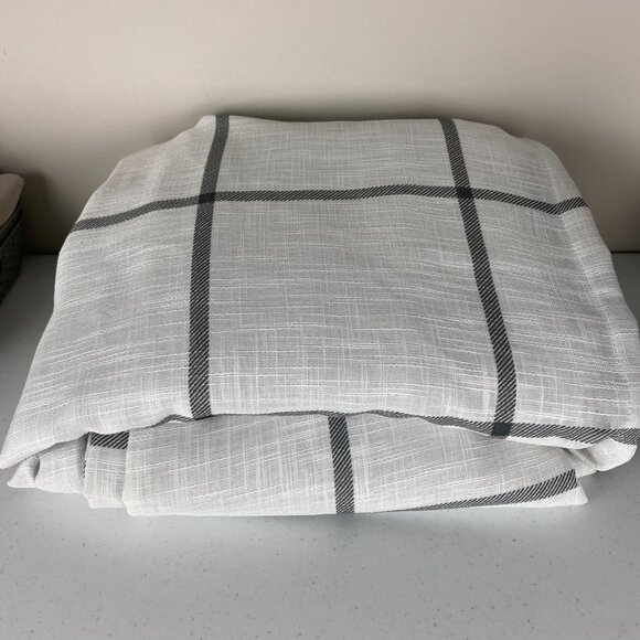 Threshold Blackout Windowpane Curtain Panel 108x50 Gray - 1 Panel - Picture 2 of 9